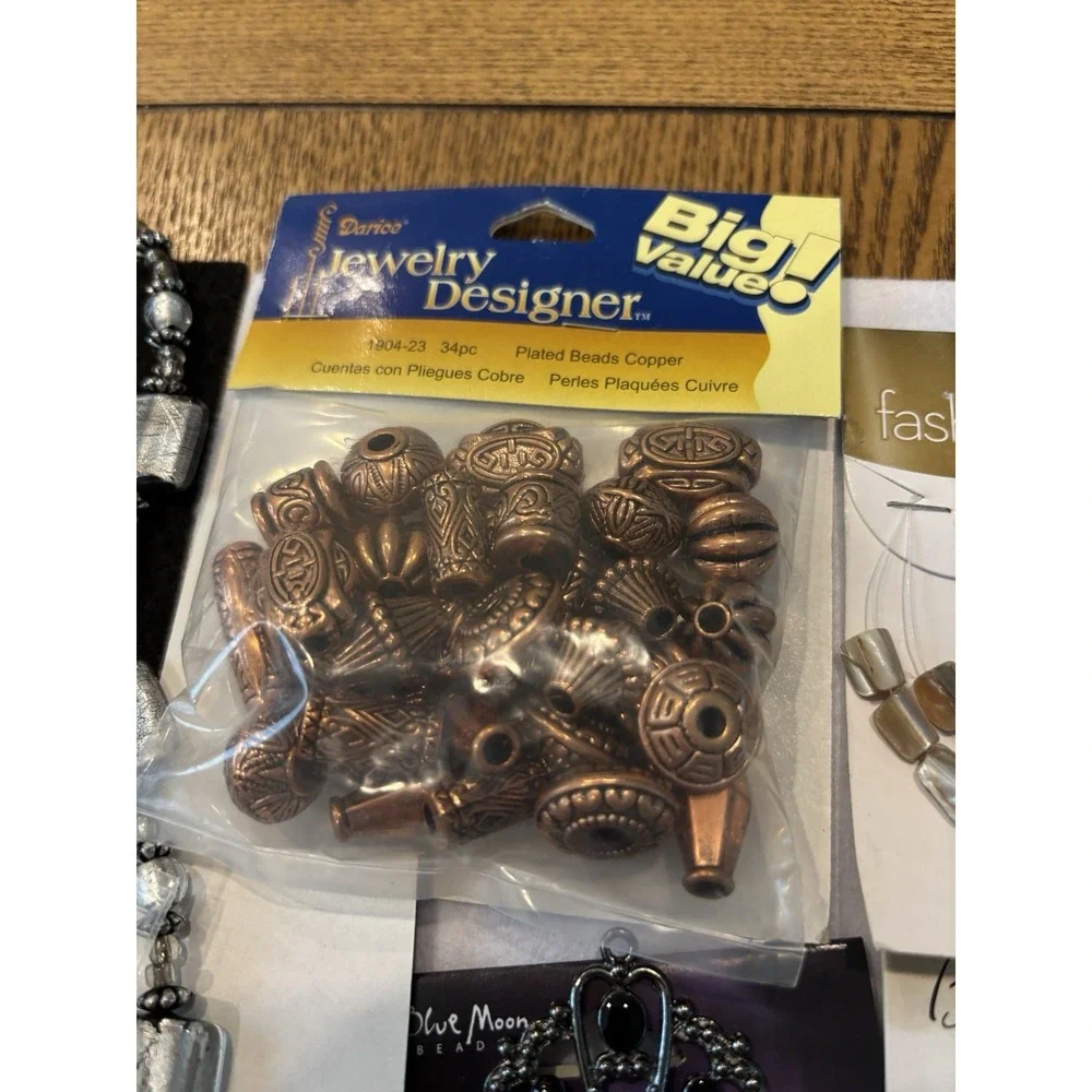 Lot Of New in Packages Jewelry Making Supplies Beads Watch Metal Velvet Beads